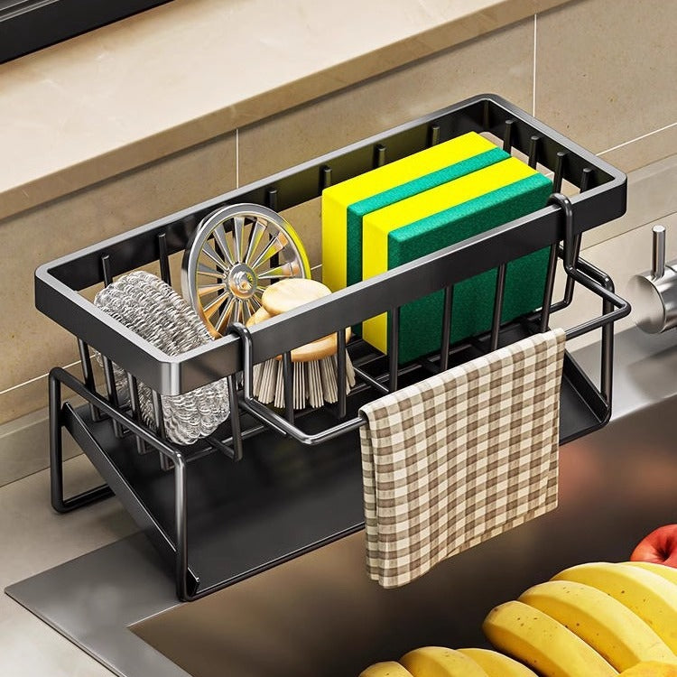 Kitchen Storage Rack Rag Storage Drying Rack Punch-Free Household Seasoning Shelf Sink Faucet Sink Artifact
