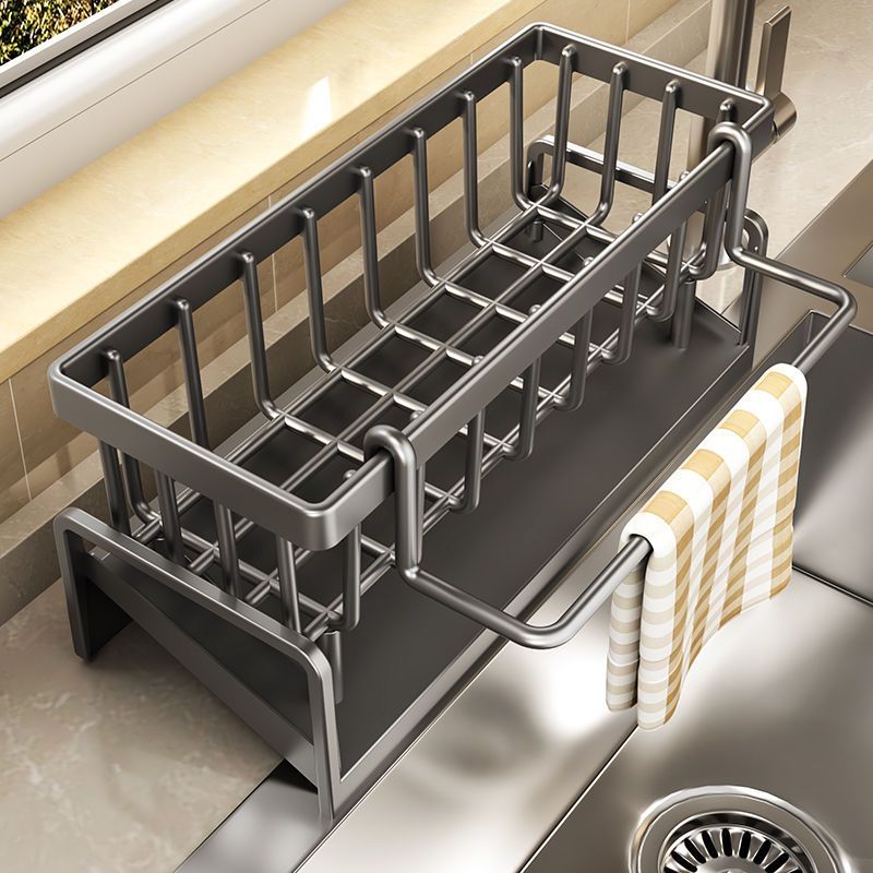 Kitchen Storage Rack Rag Storage Drying Rack Punch-Free Household Seasoning Shelf Sink Faucet Sink Artifact