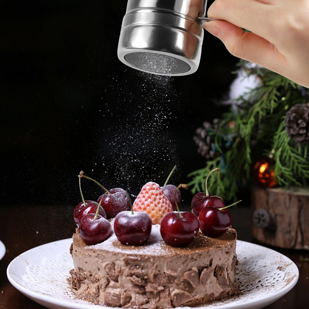 Cross-Border Stainless Steel Powder Sprinkler With Mesh Fine Hole Toothpick Holder Powder Sprinkler Powder Jar Korean Seasoning Tube