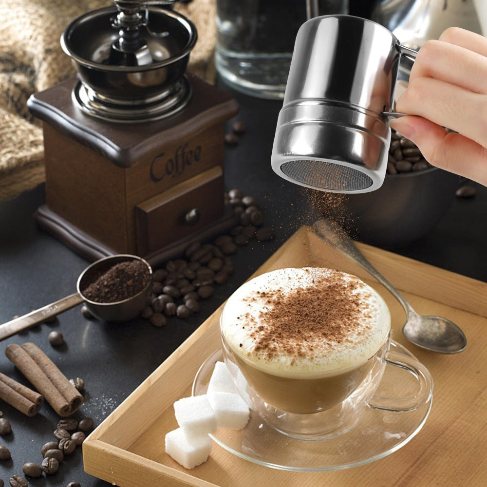 Cross-Border Stainless Steel Powder Sprinkler With Mesh Fine Hole Toothpick Holder Powder Sprinkler Powder Jar Korean Seasoning Tube