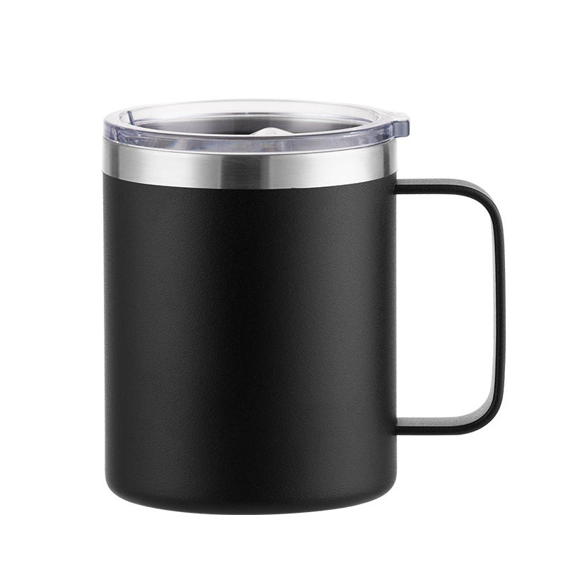 304 Stainless Steel Thermos Cup Handle Cup 12Oz14Oz Spray Plastic Sublimation 16 One Piece Customizable Mug Logo