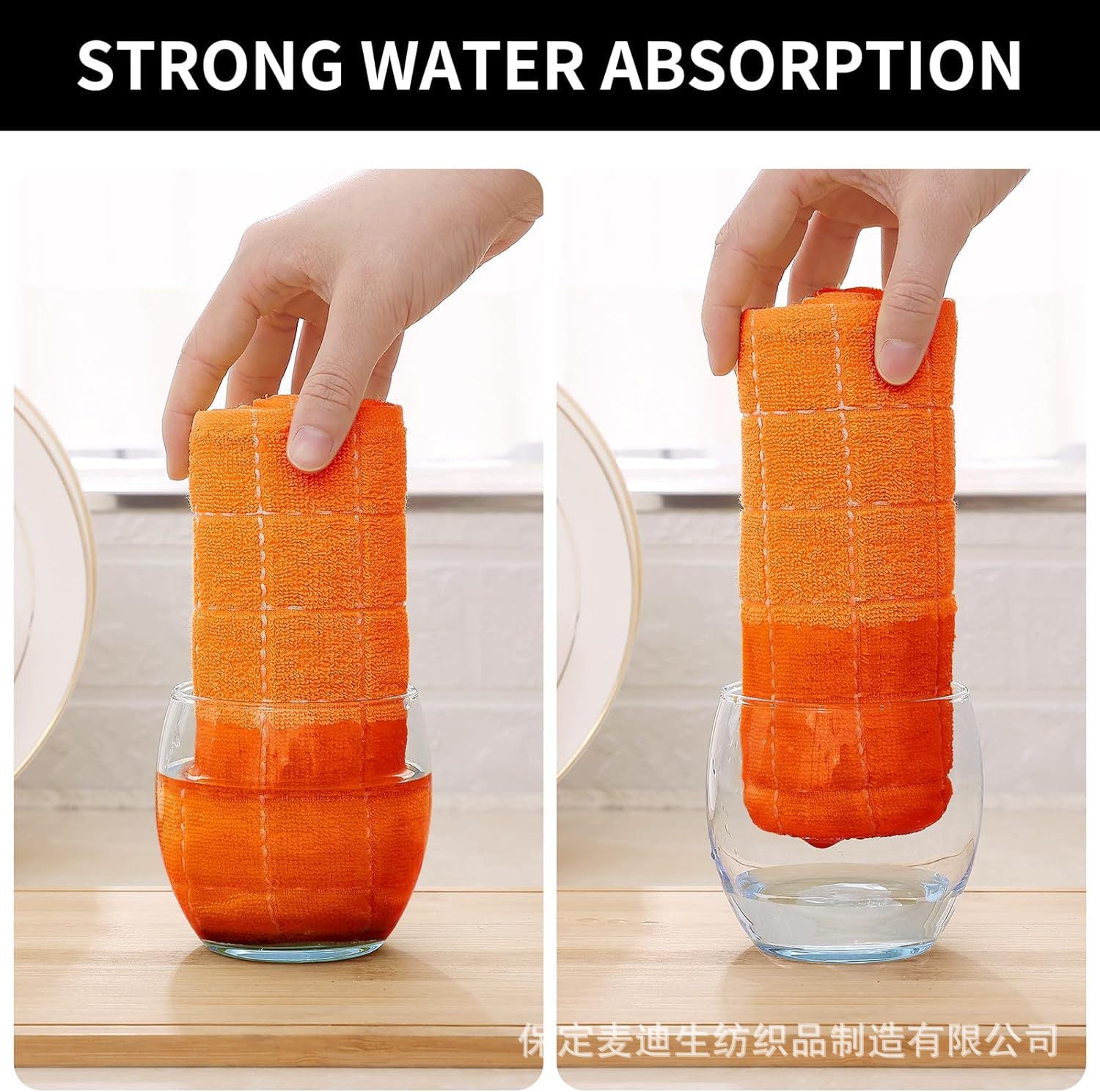 Cross Border Waffles Square Towel Pure Cotton Soft Absorbent Kitchen Towel Cleaning Towel 30*30 Plaid Towel Export