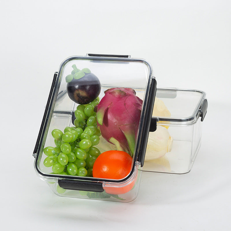 Sealed Box Food Grade Plastic Box Extra Large Rectangular Transparent Commercial Fruit Storage Refrigerator Preservation Box