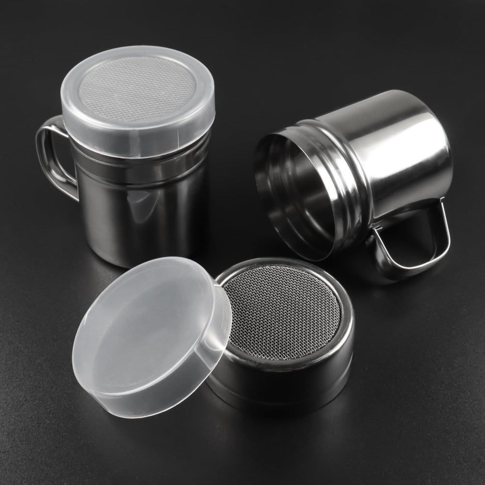 Cross-Border Stainless Steel Powder Sprinkler With Mesh Fine Hole Toothpick Holder Powder Sprinkler Powder Jar Korean Seasoning Tube