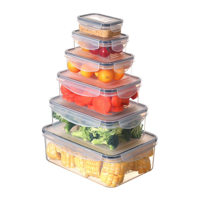 Food Grade Household Sealed Preservation Box Multi-specification Multi-group Box Refrigerator Storage Box Kitchen Storage Meal Preservation Box