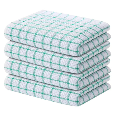 Olanly 100% Cotton Kitchen Towel Soft Dishcloth Super Absorbent Kitchen Cloths Home Cleaning Scouring Towel Washing Dishes Cloth