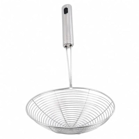 Oval Skimmer Stainless Steel Filter Mesh Oil Pot Food Filter Cookware Colander Fried Filter Kitchen Strainer Baking Cooking Tool wiktra