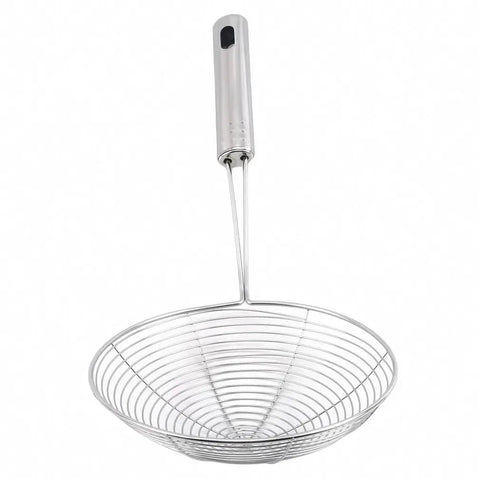 Oval Skimmer Stainless Steel Filter Oil Pot Food Filter Cookware Colander Fried Filter Kitchen Strainer Baking Cooking Tools wiktra