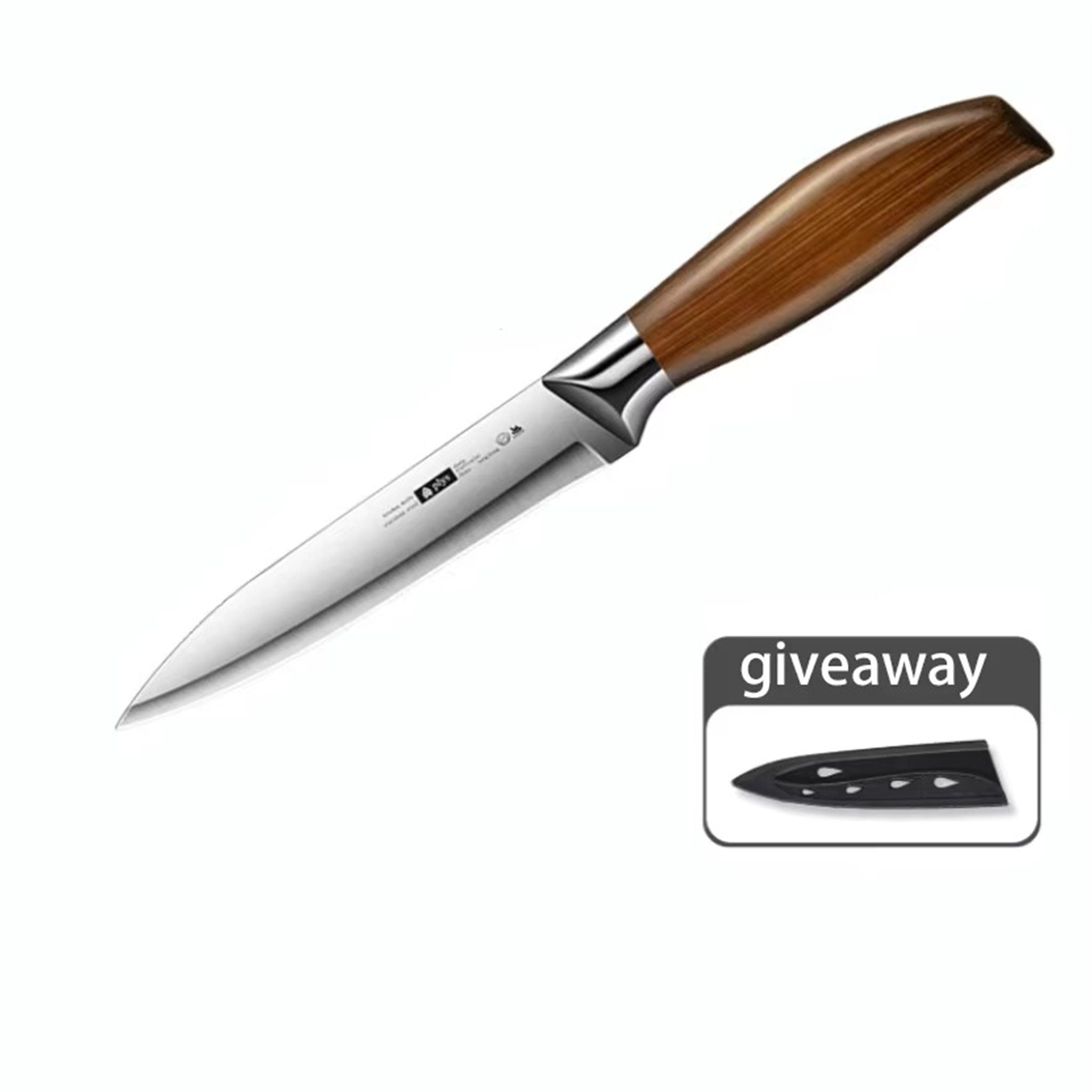 PLYS Stainless Steel Fruit Knife with Imitation Wood Handle