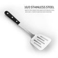 POM Handles Stainless Steel Cooking Slotted Turner Spatula Heavy Duty Metal Kitchen Spatulas wiktra