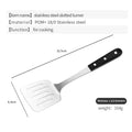 POM Handles Stainless Steel Cooking Slotted Turner Spatula Heavy Duty Metal Kitchen Spatulas wiktra