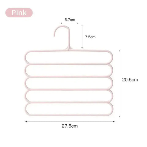 Pants Rack Plastic Pants Socks Storage Organizers 5 Layers Trousers Britches Storage Hangers Wardrobe Storage Organization