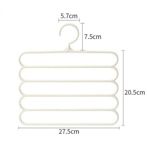 Pants Rack Plastic Pants Socks Storage Organizers 5 Layers Trousers Britches Storage Hangers Wardrobe Storage Organization