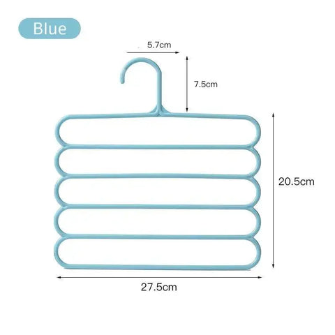 Pants Rack Plastic Pants Socks Storage Organizers 5 Layers Trousers Britches Storage Hangers Wardrobe Storage Organization