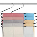 Pants Rack Space-saving Pants Rack 5-tier Space-saving Closet Organizers for Wrinkle-free Storage of Pants Scarves for Home wiktra