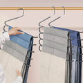 Pants Rack Space-saving Pants Rack 5-tier Space-saving Closet Organizers for Wrinkle-free Storage of Pants Scarves for Home wiktra