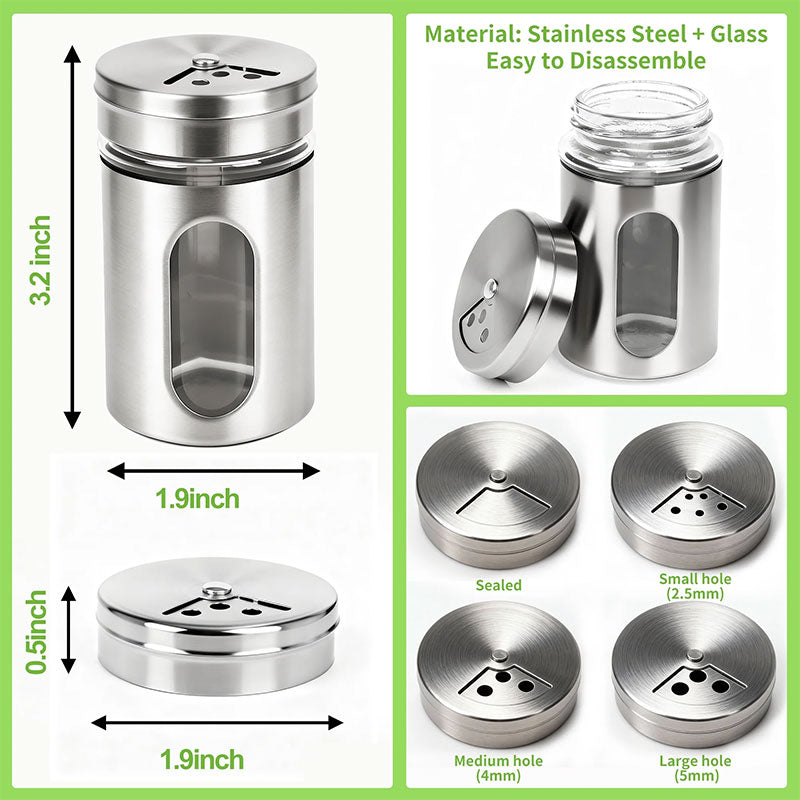 Pepper & Salt Seasoning Jar Combo