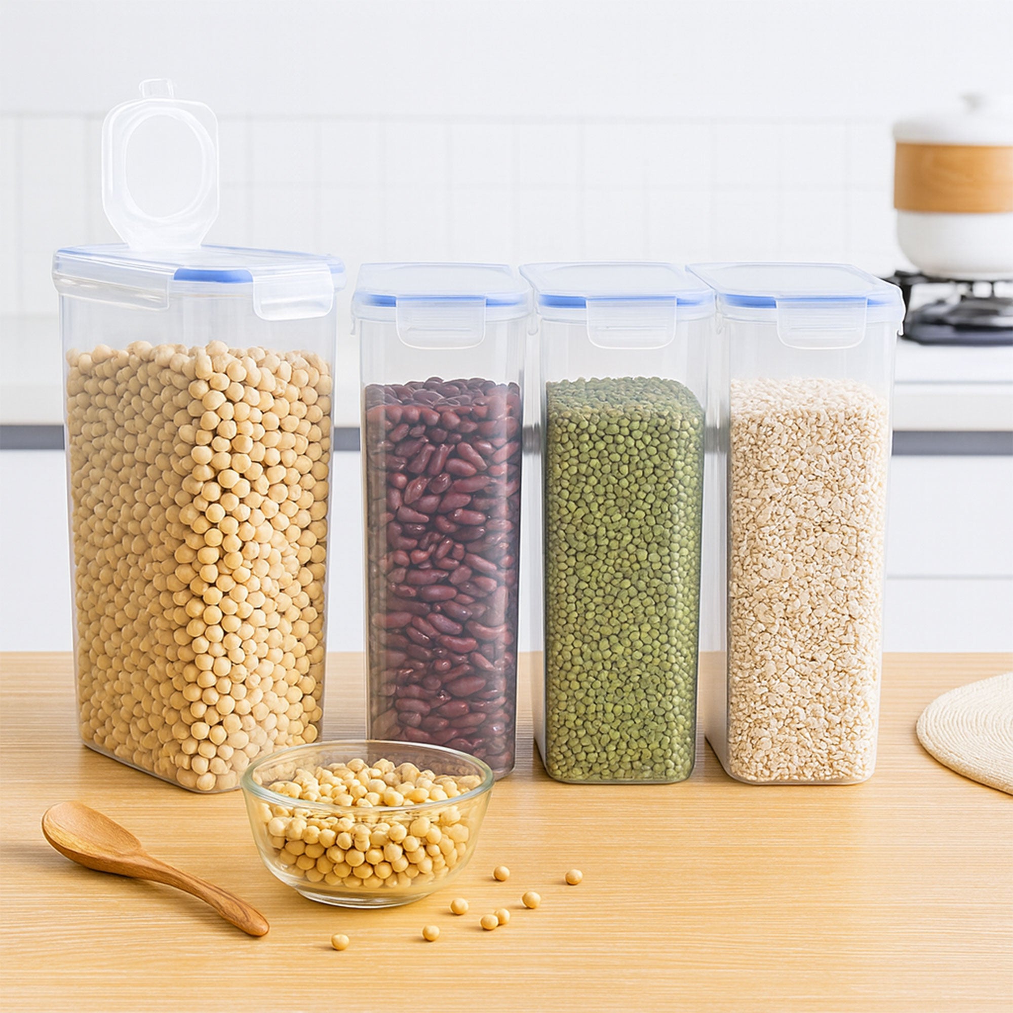 Plastic Kitchen Grain Crisper Jar