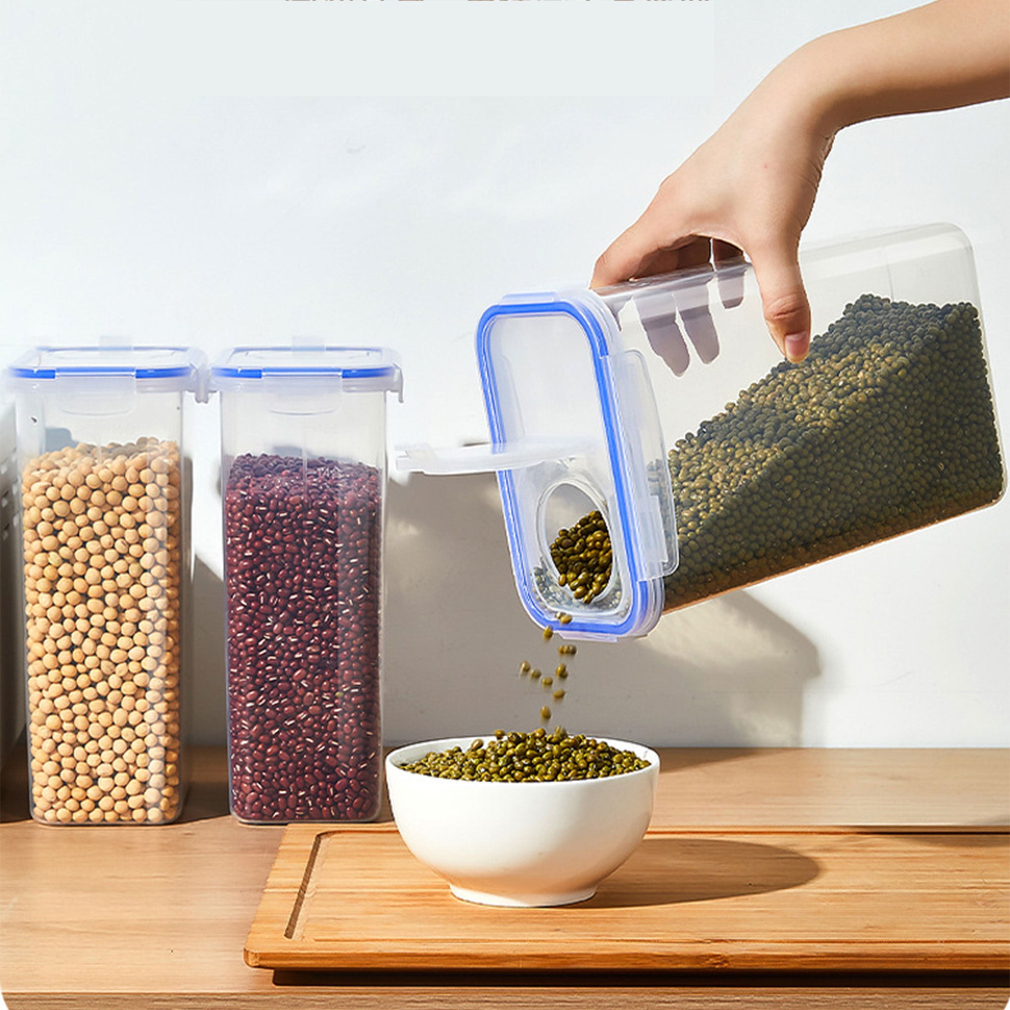 Plastic Kitchen Grain Crisper Jar