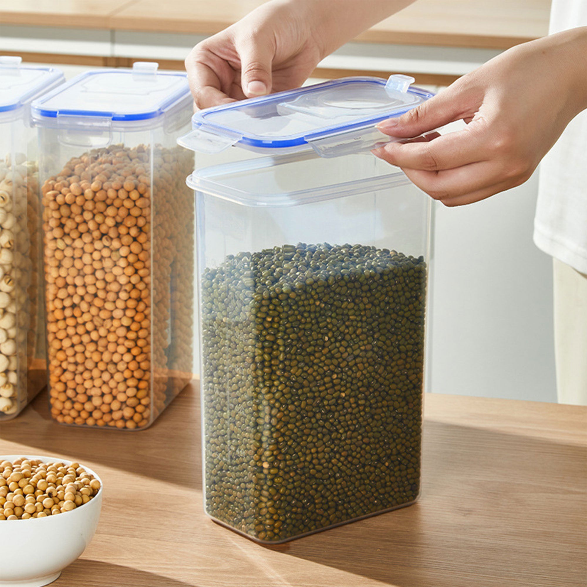 Plastic Kitchen Grain Crisper Jar