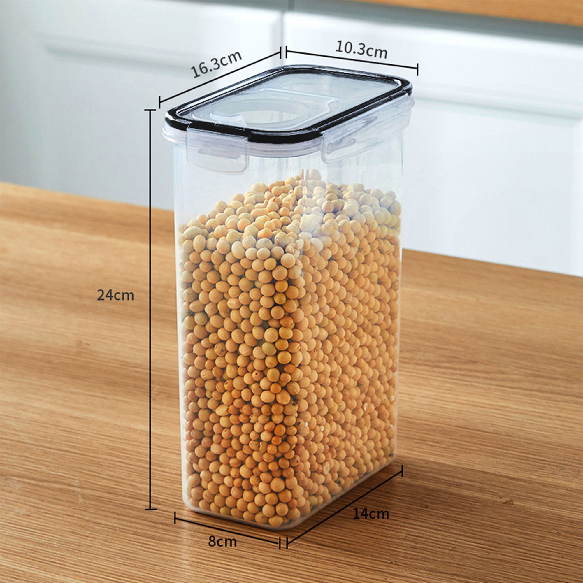 Plastic Kitchen Grain Crisper Jar