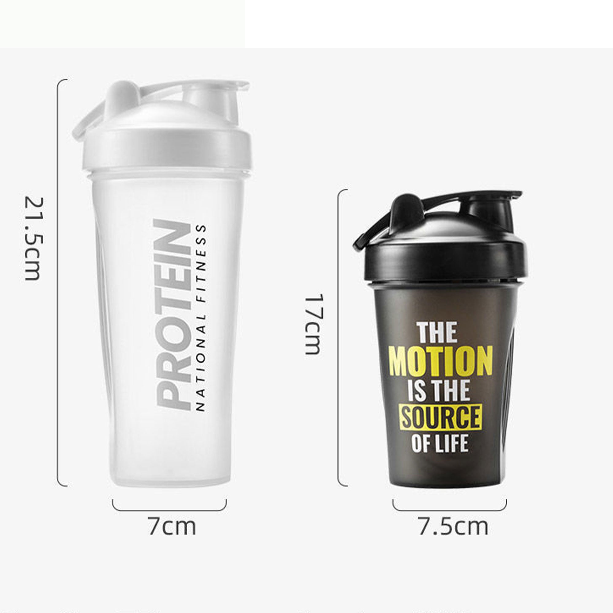 Portable Fitness Shaker Bottle