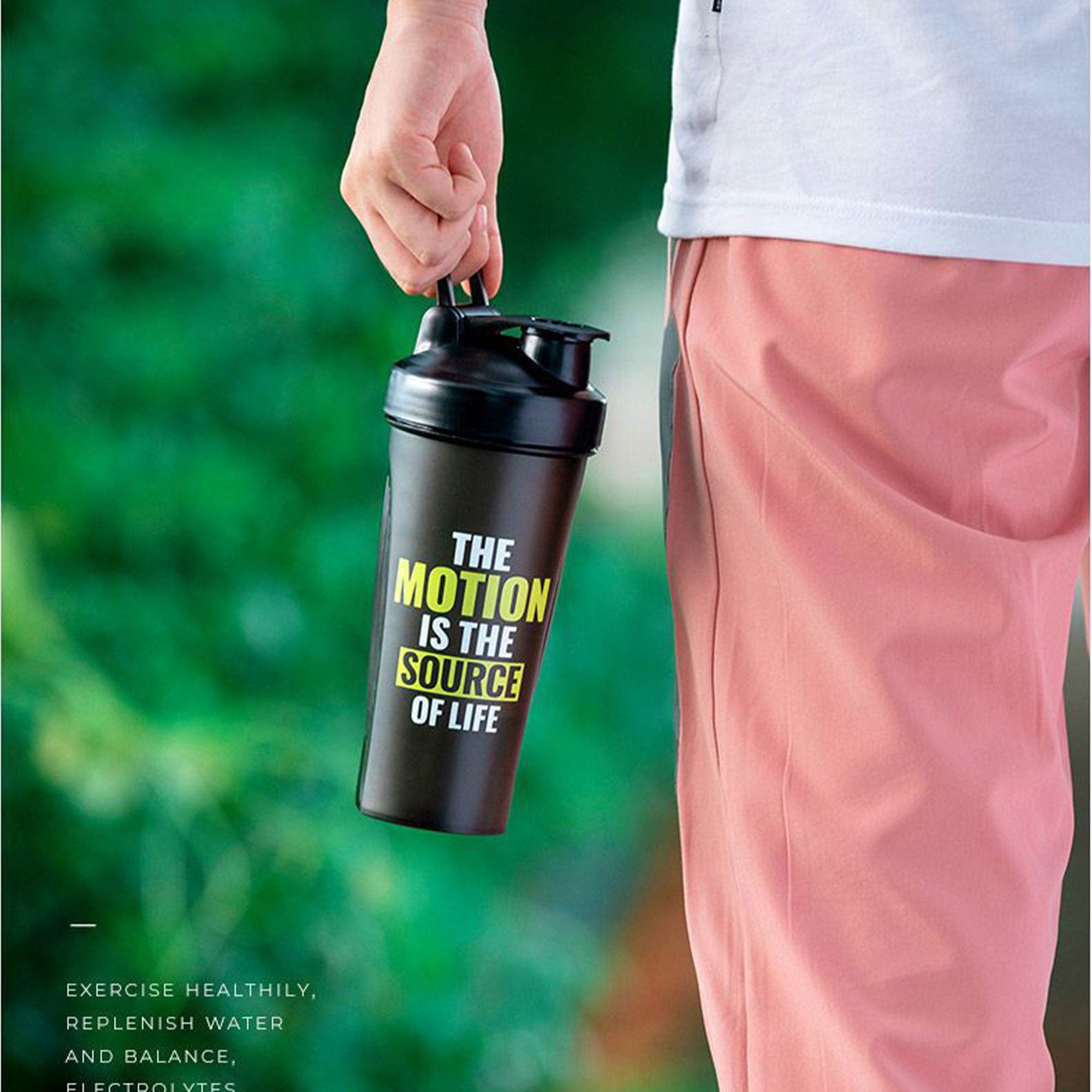 Portable Fitness Shaker Bottle