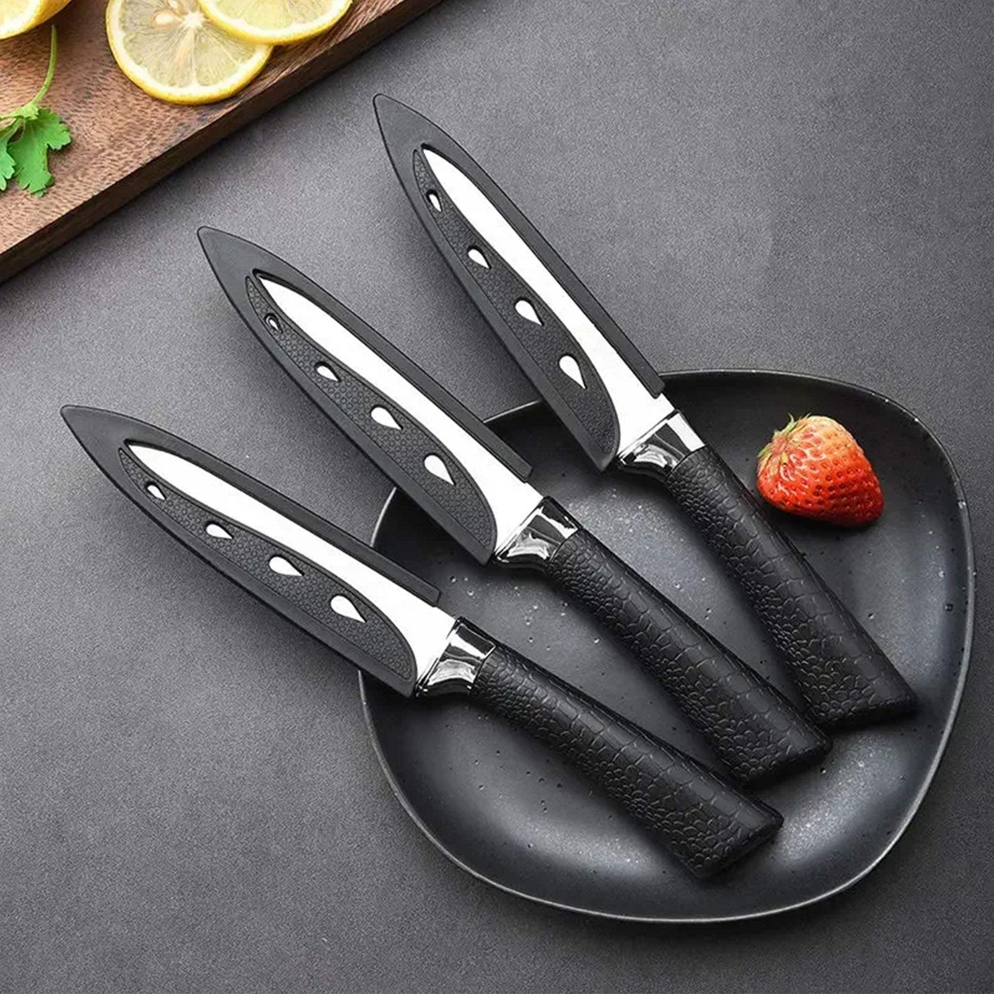 Portable Stainless Steel Fruit Knife Set – Sharp & Compact