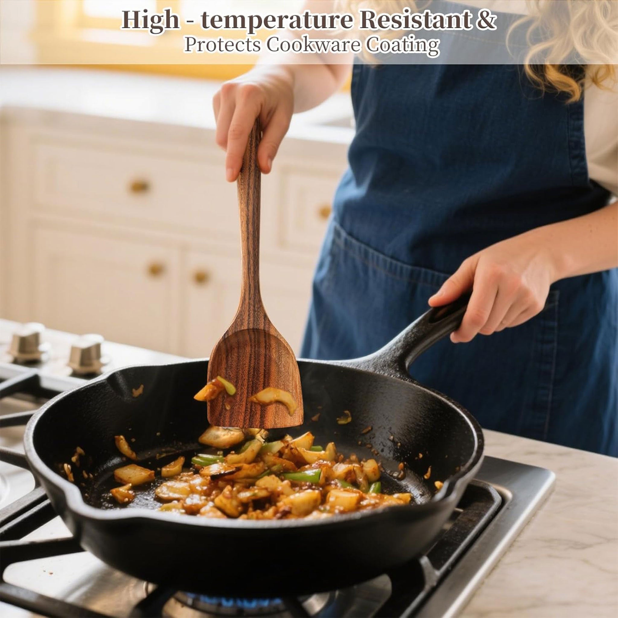 Premium Teak Wood Cooking Utensils — 1–7 Piece Set