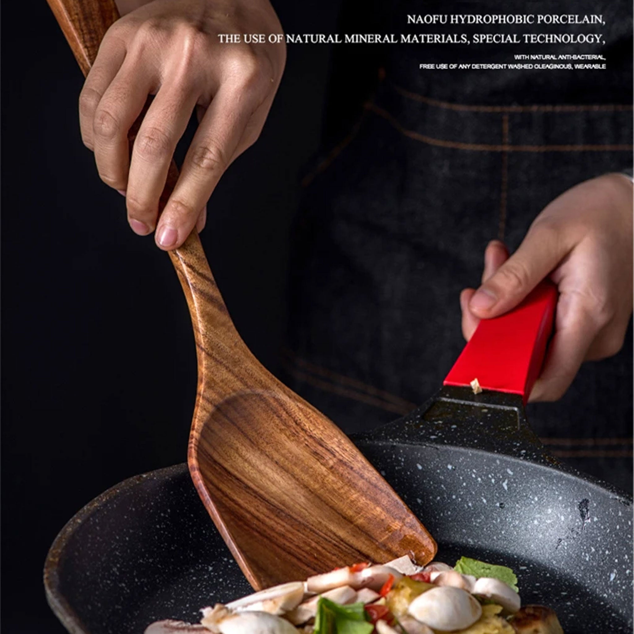 Premium Teak Wood Cooking Utensils — 1–7 Piece Set