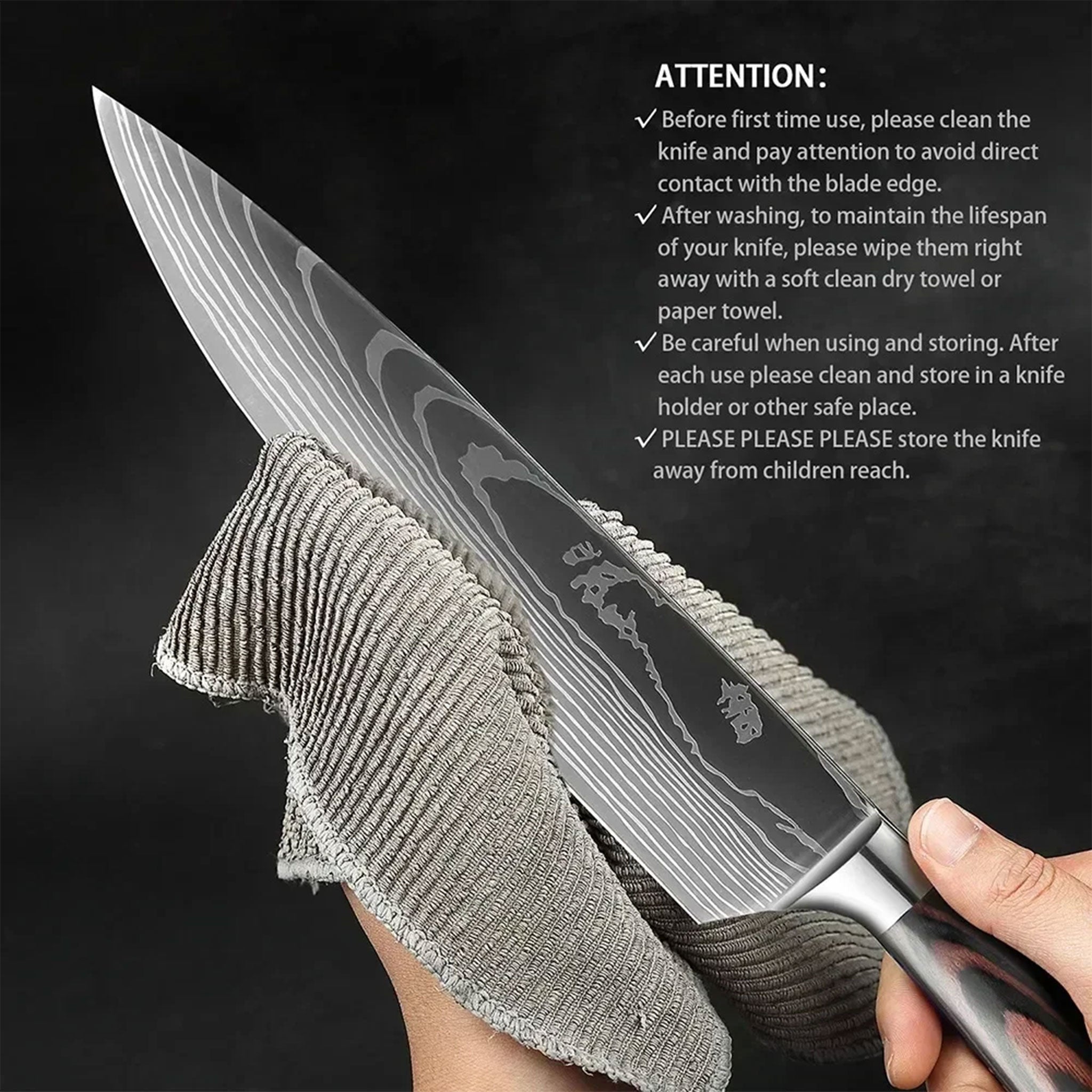 Professional Damascus High Carbon Stainless Steel Kitchen Knife