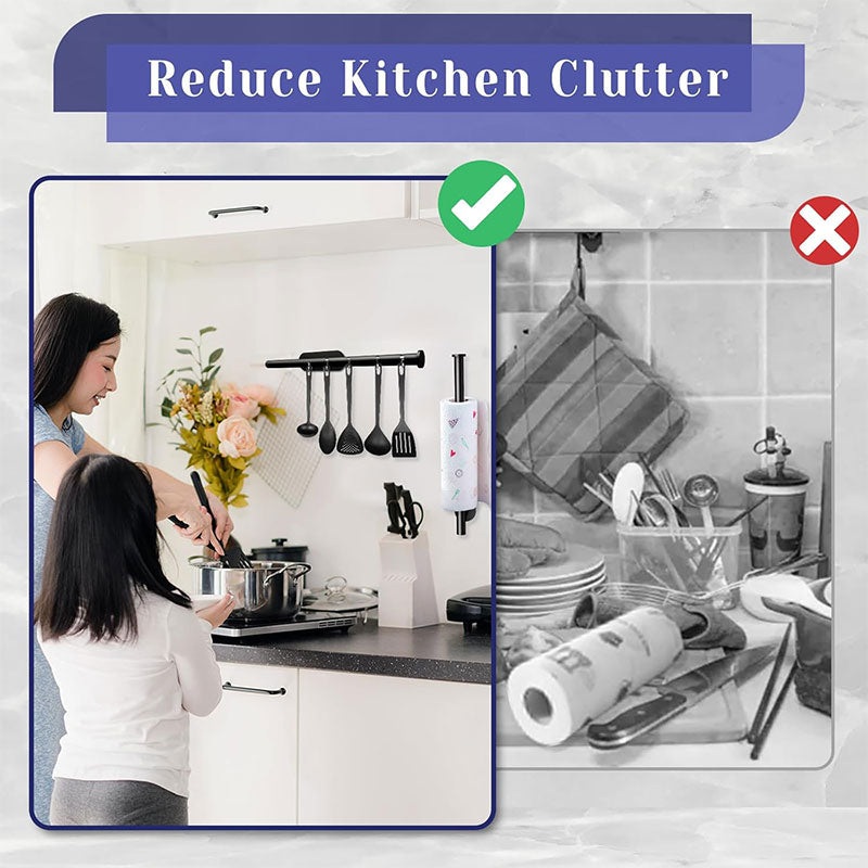 Punch-Free Stainless Steel Paper Towel Holder