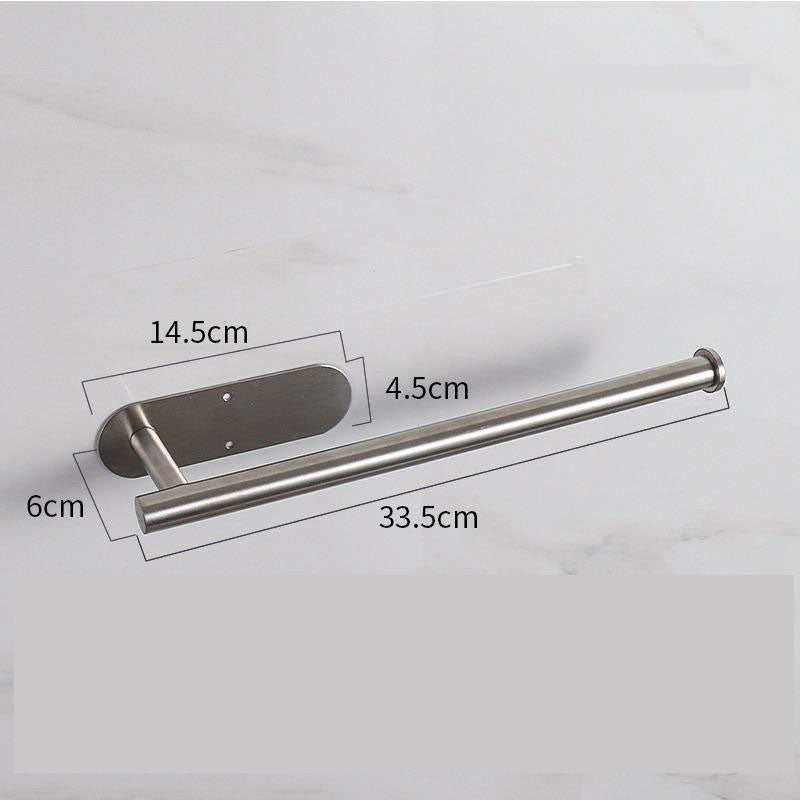 Punch-Free Stainless Steel Paper Towel Holder