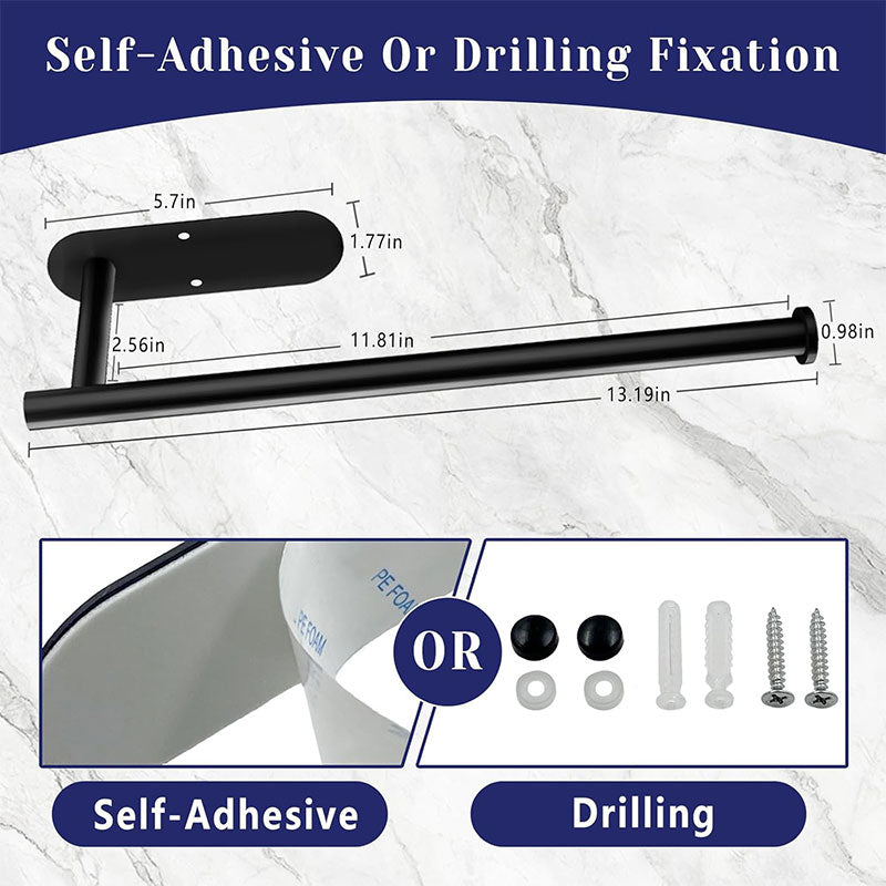 Punch-Free Stainless Steel Paper Towel Holder