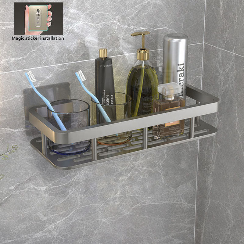 Punch-Free Wall-Mounted Bathroom Shelf