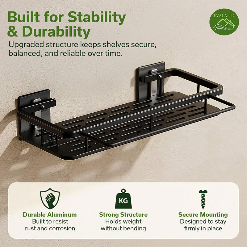 Punch-Free Wall-Mounted Bathroom Shelf