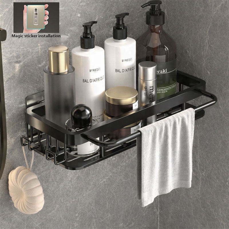 Punch-Free Wall-Mounted Bathroom Shelf