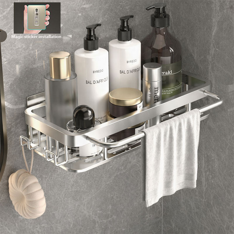Punch-Free Wall-Mounted Bathroom Shelf