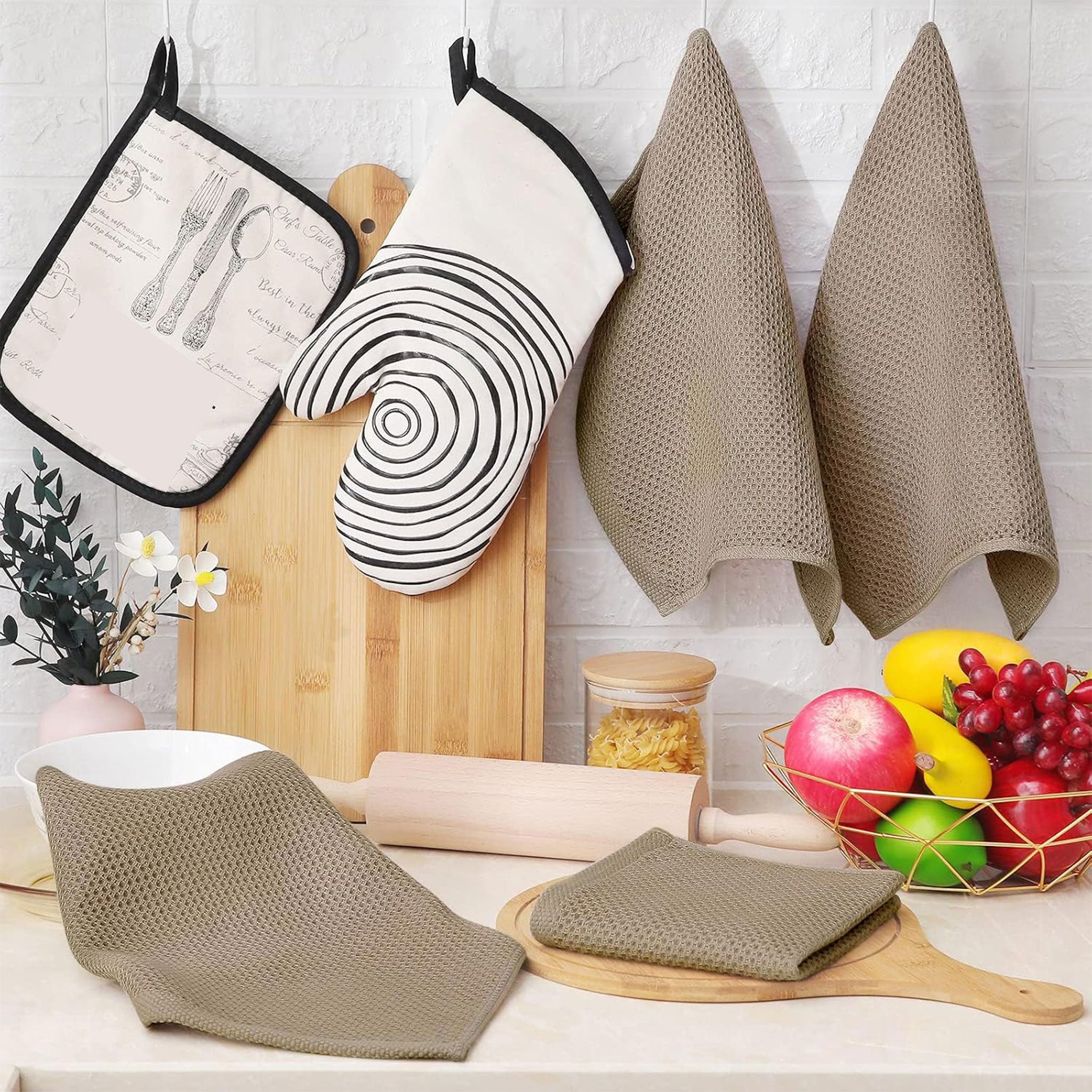Pure Cotton Waffle Kitchen Towel 40×60cm