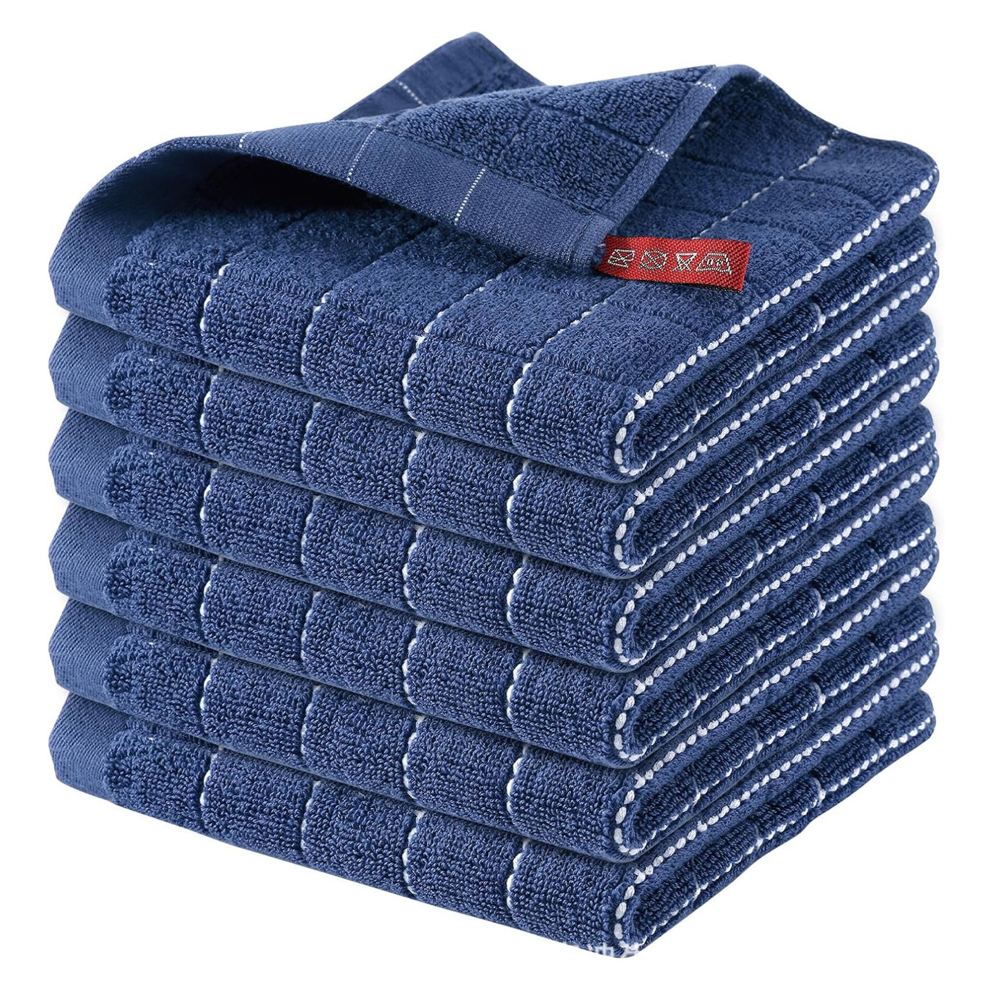 Pure Cotton Waffle Kitchen Towel – Soft Absorbent 30×30 cm Plaid Cloth