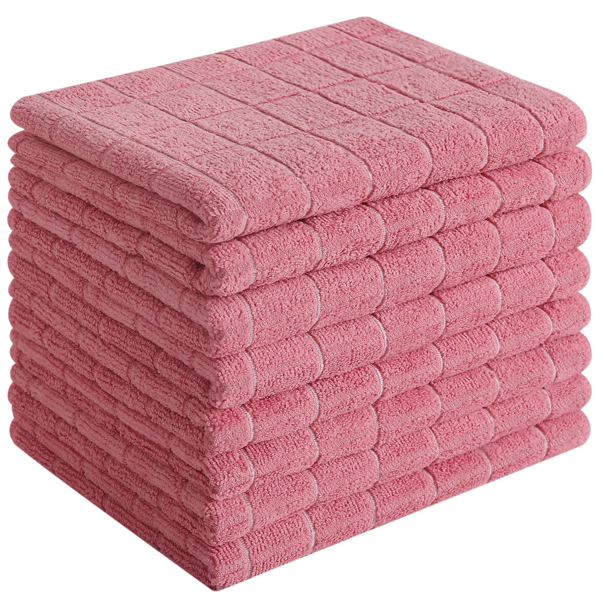 Pure Cotton Waffle Kitchen Towel – Soft Absorbent 30×30 cm Plaid Cloth