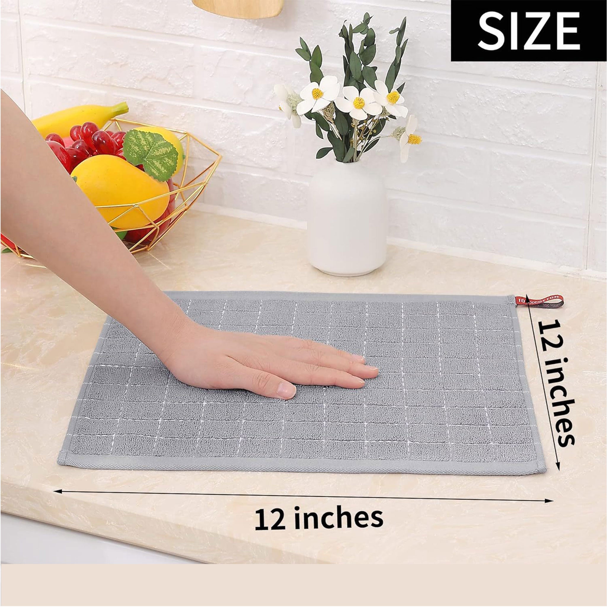 Soft Waffle Cotton Kitchen Towel