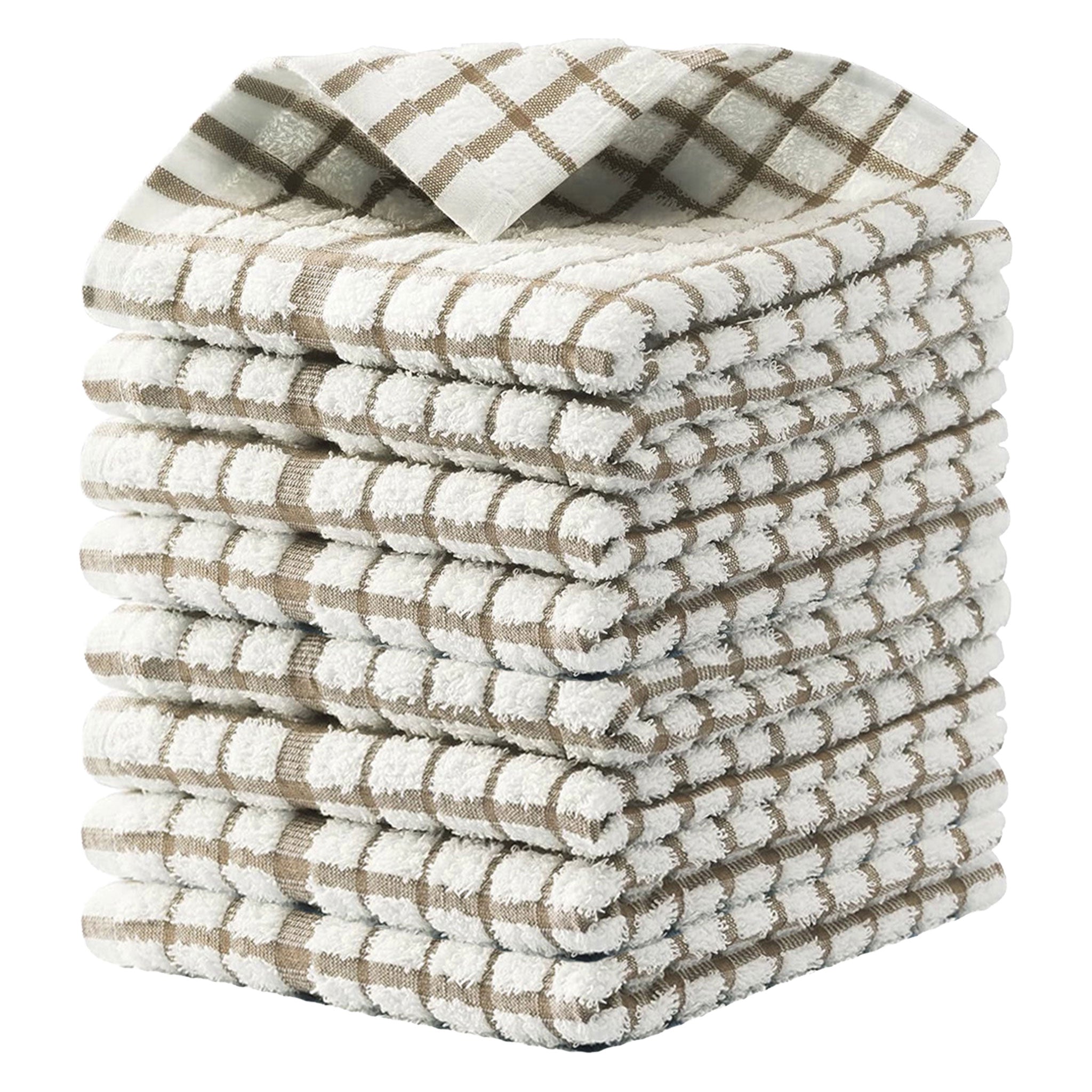 Pure Cotton Waffle Kitchen Towel – Soft Absorbent 30×30 cm Plaid Cloth