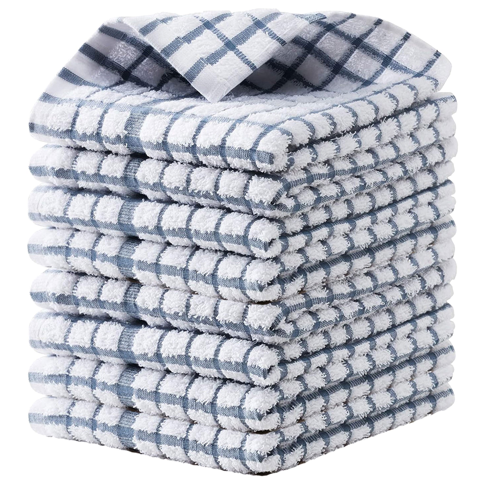 Pure Cotton Waffle Kitchen Towel – Soft Absorbent 30×30 cm Plaid Cloth