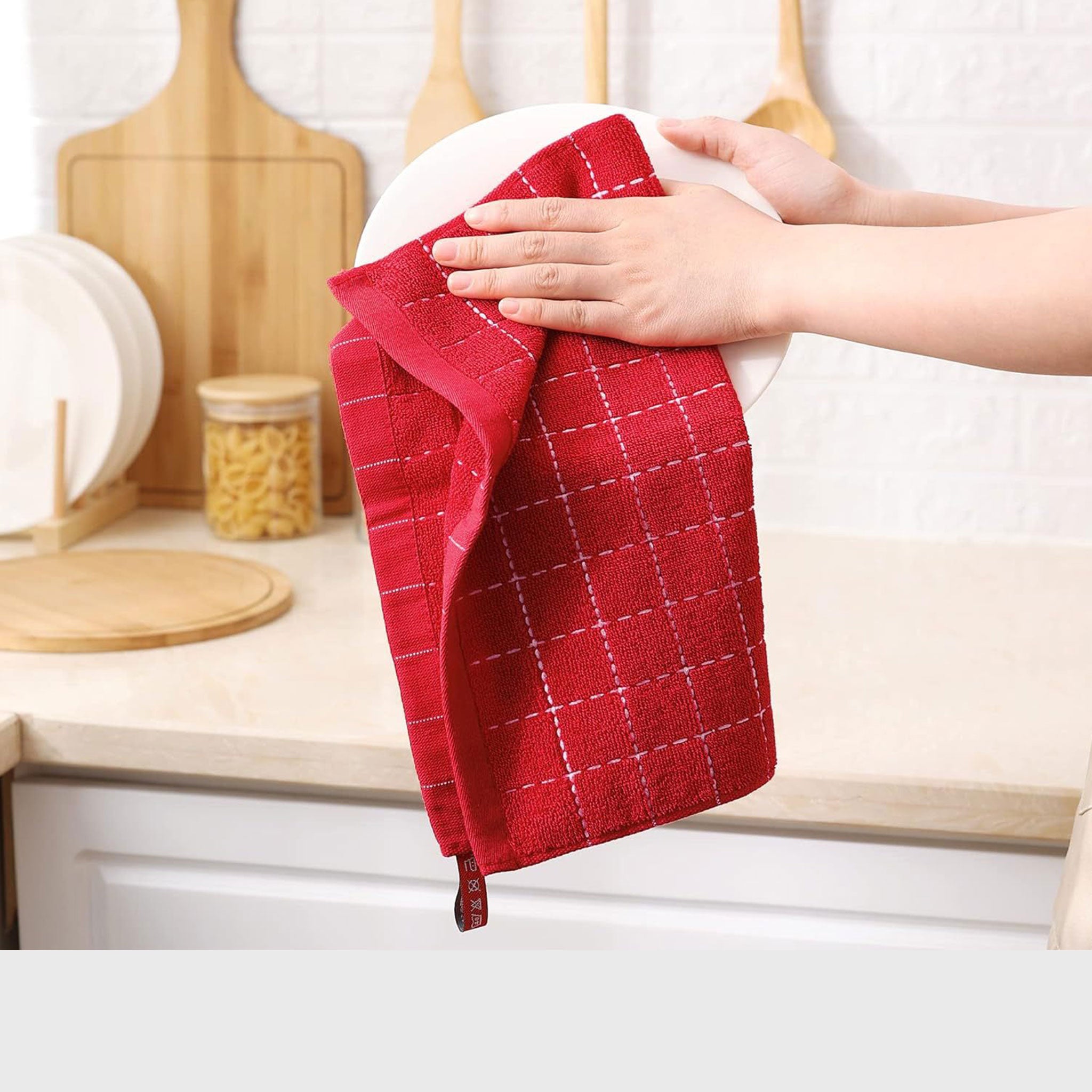 Soft Waffle Cotton Kitchen Towel