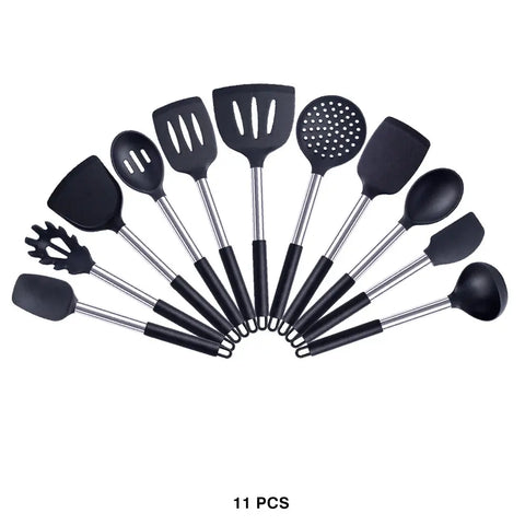 Quality Silicone Utensils Set Kitchen Accessories Non Stick Cooking Tool Heat Resistant Spatula Spoon Kitchenware Dropshipping