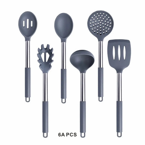 Quality Silicone Utensils Set Kitchen Accessories Non Stick Cooking Tool Heat Resistant Spatula Spoon Kitchenware Dropshipping