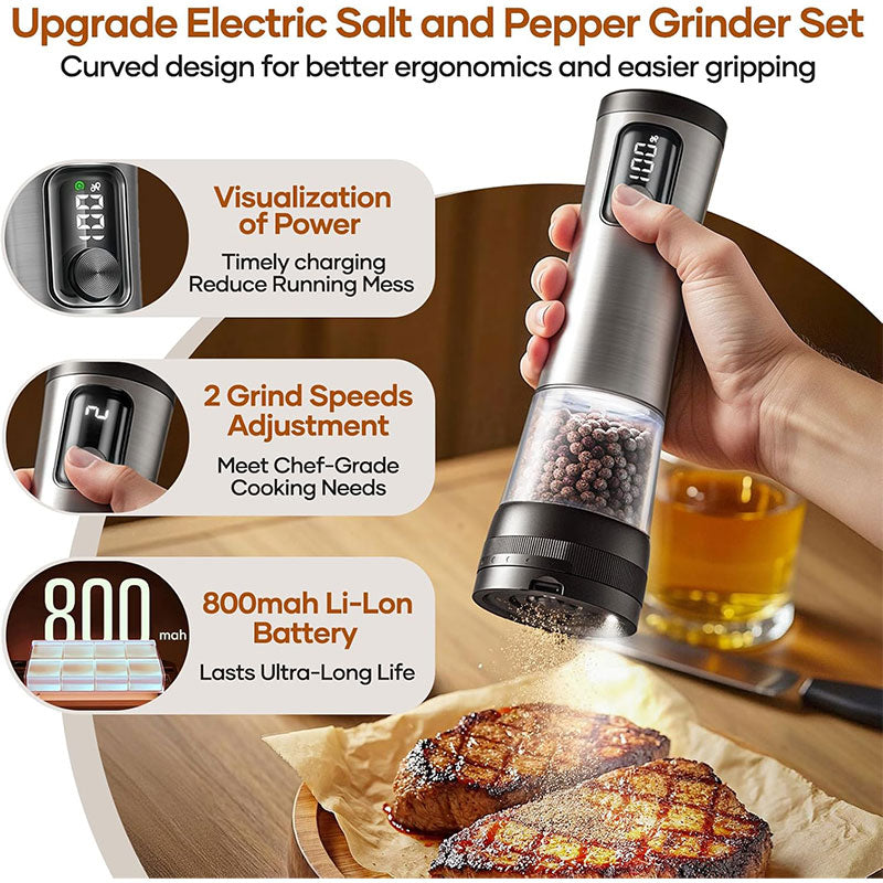 Rechargeable Electric Pepper & Salt Grinder