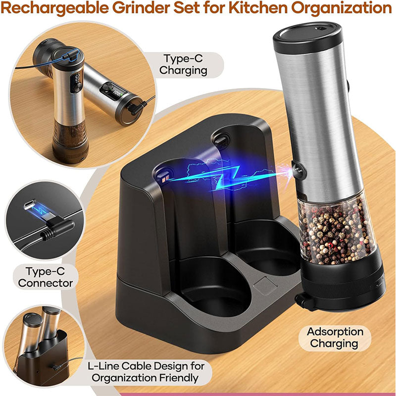 Rechargeable Electric Pepper & Salt Grinder
