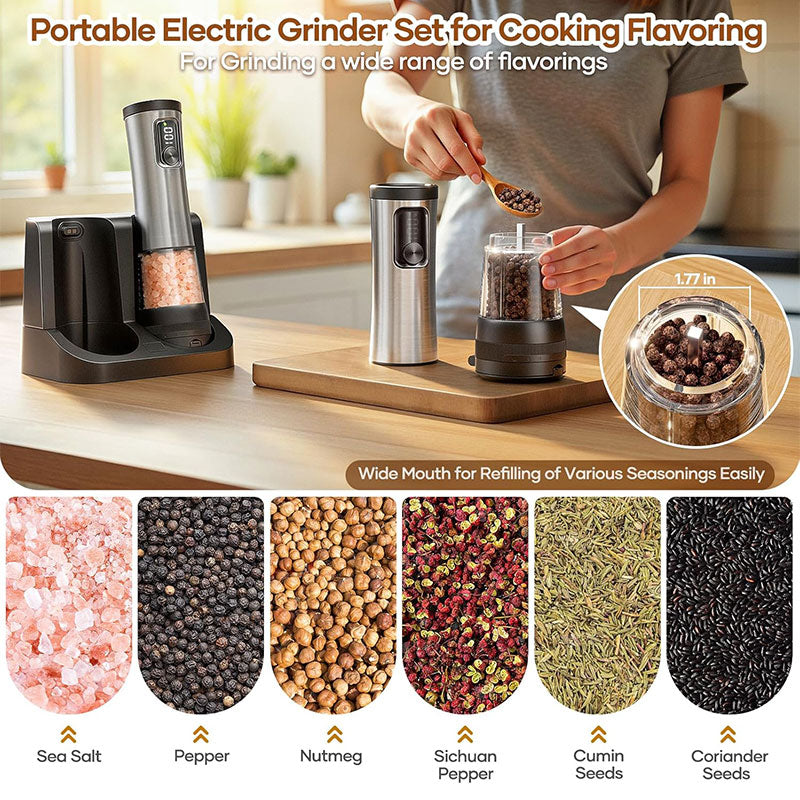 Rechargeable Electric Pepper & Salt Grinder